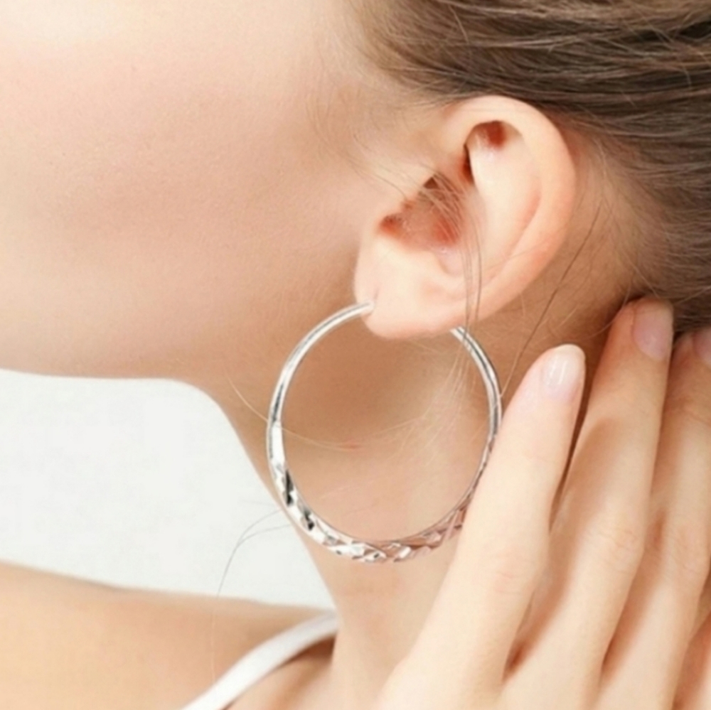 925 sterling silver hoop earrings